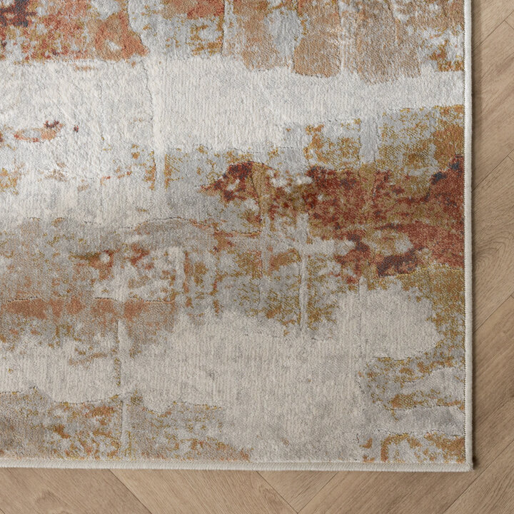 Designer Teppich - Marnix Grunge Creme Terrakotta