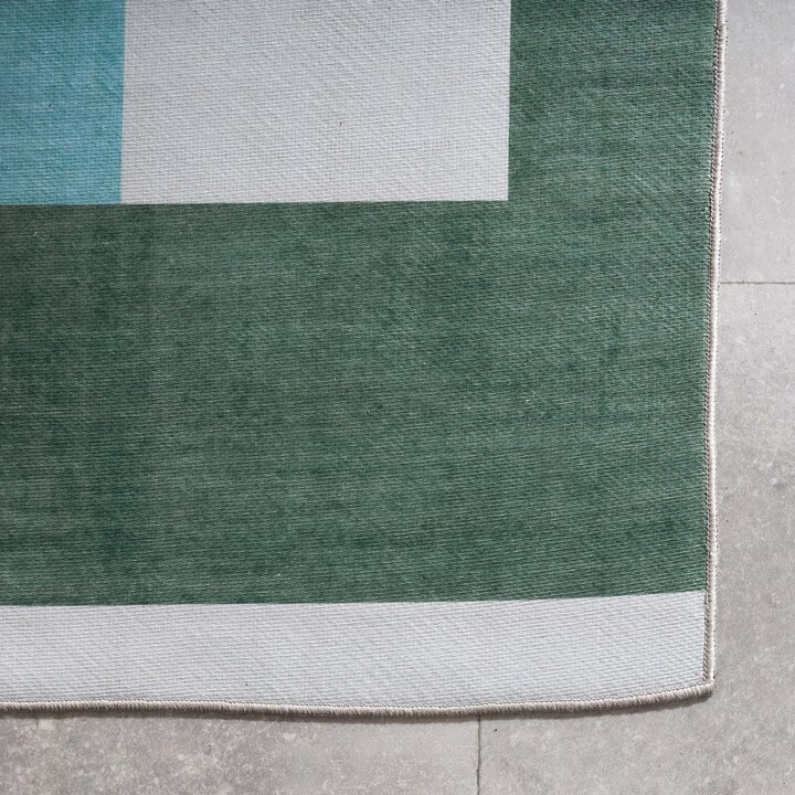 Retro In - & Outdoorteppich - Pop Lines Grün