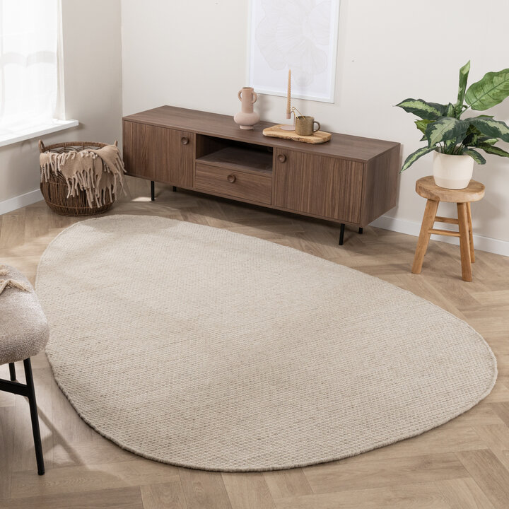 Wollteppich Organisch - Bliss Creme Weiß