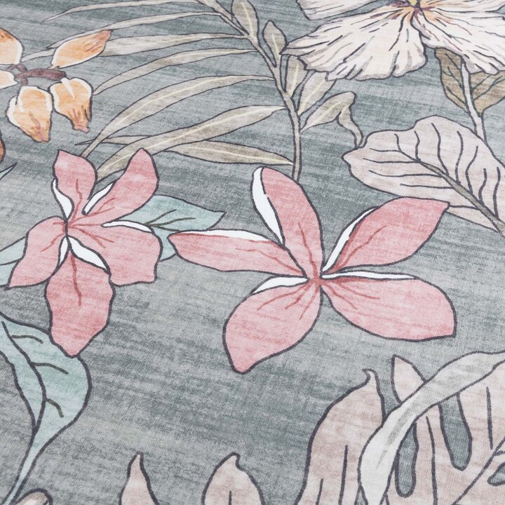 Outdoor Teppich Blumen - Poppy Olivgrün