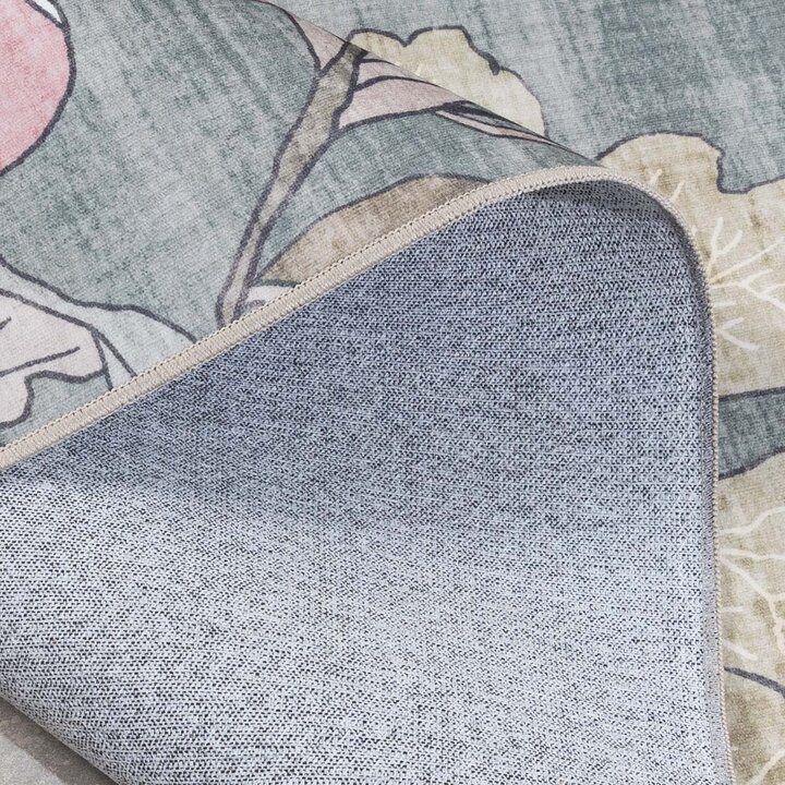 Outdoor Teppich Blumen - Poppy Olivgrün