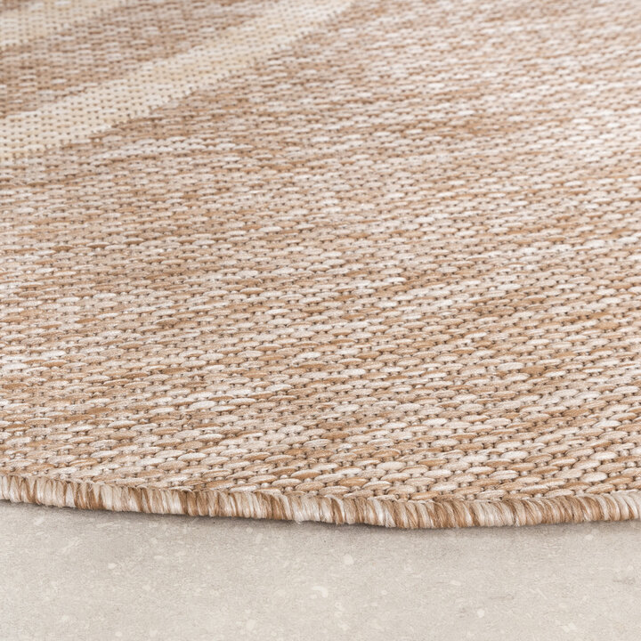 In- & Outdoor Teppich Rund - Sierra Arches Beige Creme