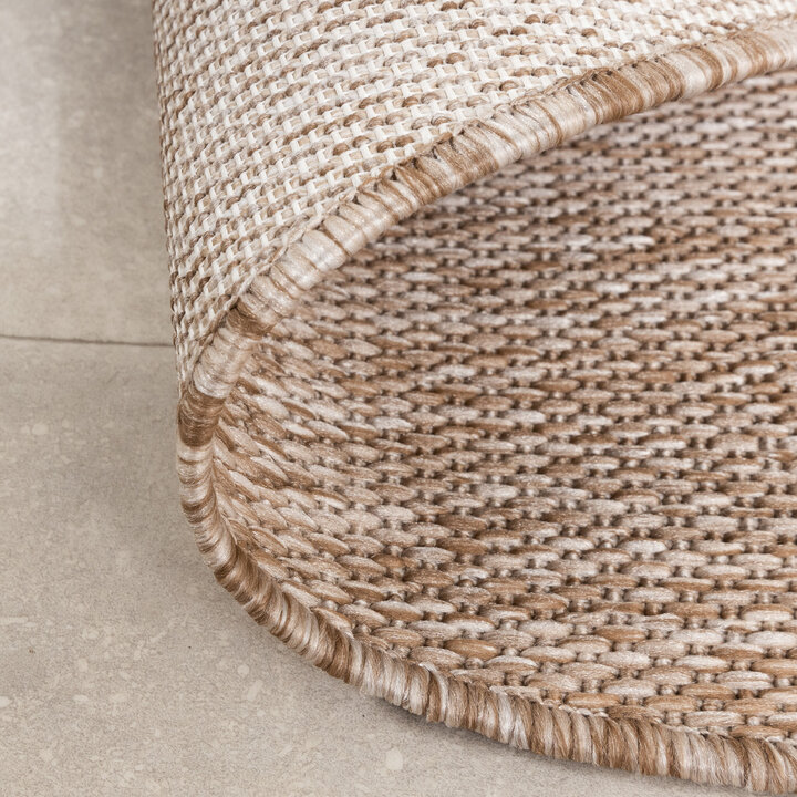 In- & Outdoor Teppich Rund - Sierra Arches Beige Creme