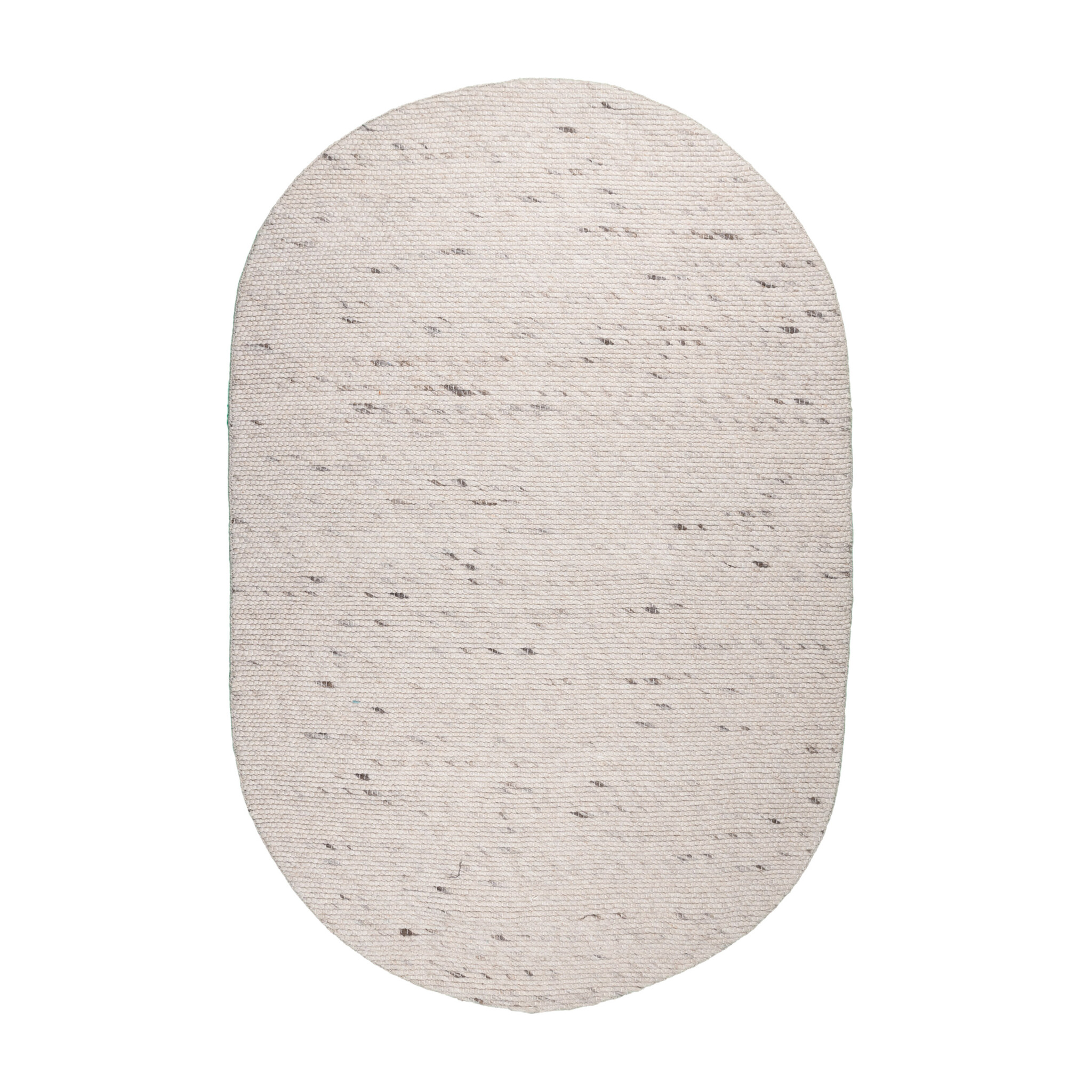 Wollteppich Oval - Feline Weiß Meliert - sfeer