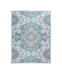 Outdoor Teppich Boho - Vedra Medaillon Blau