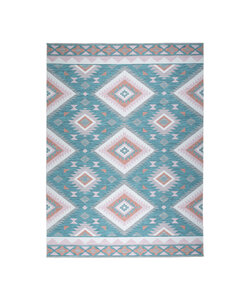Outdoor Teppich Boho - Vedra Aztec Blau