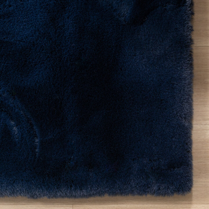 Hochflor Teppich - Comfy Supreme Dunkelblau