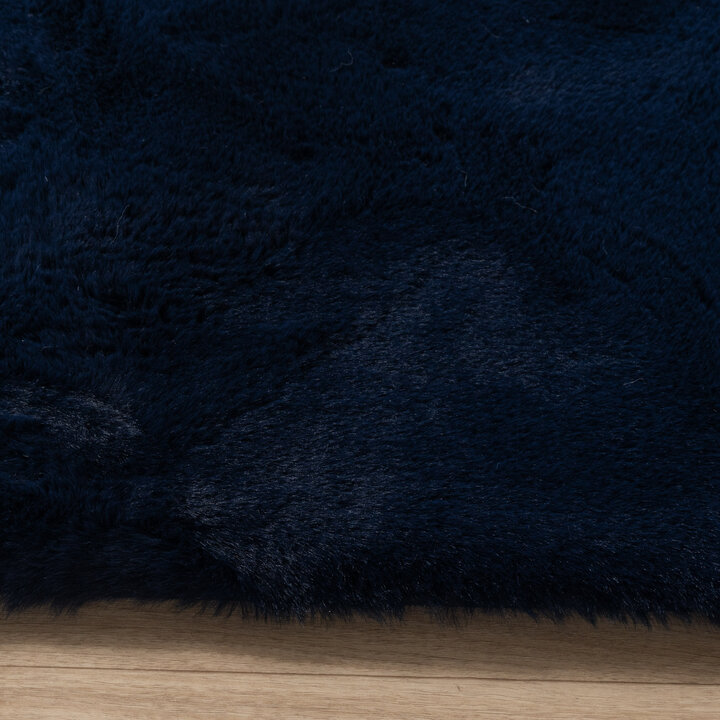 Hochflor Teppich - Comfy Supreme Dunkelblau