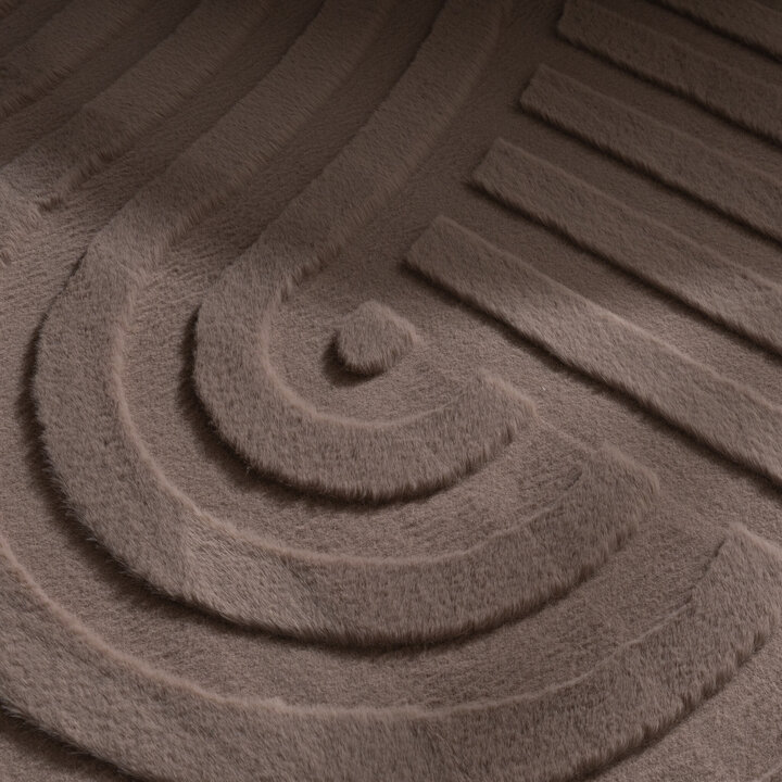 Teppich Organisch - Flowy Wavy Taupe