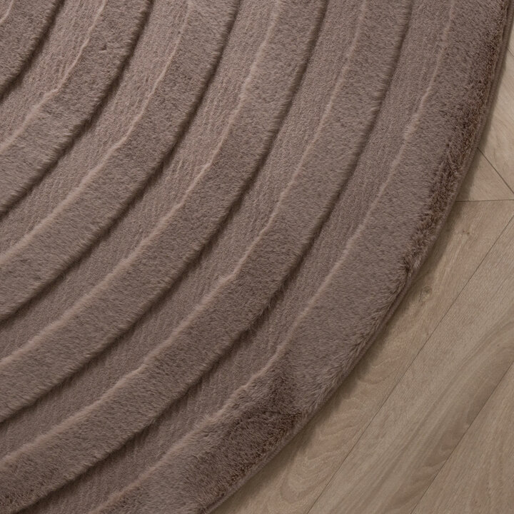 Teppich Organisch - Flowy Wavy Taupe