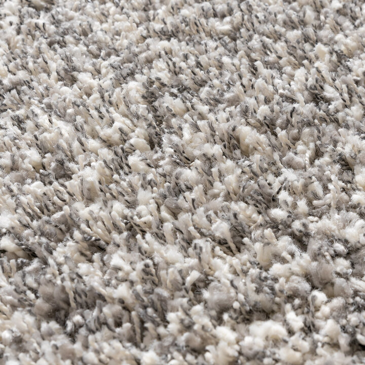 Hochflor Wohnzimmer Teppich - Yves Hellgrau