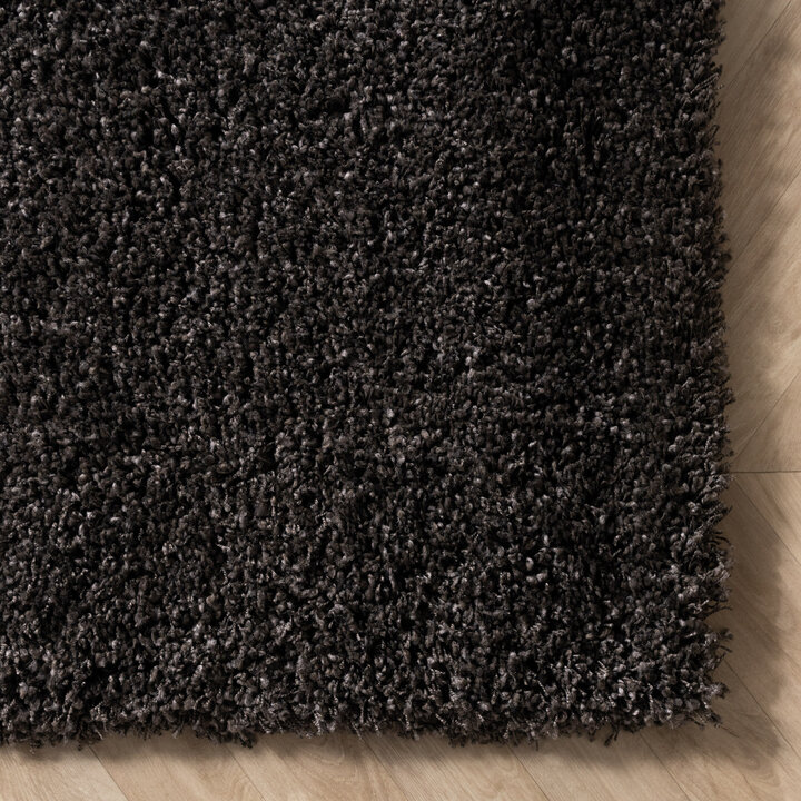 Hochflor Wohnzimmer Teppich - Yves Anthrazit