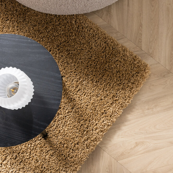 Hochflor Wohnzimmer Teppich - Yves Gold