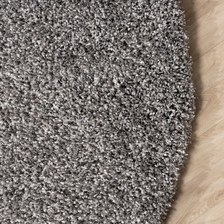 Runder Wohnzimmer Teppich - Yves Grau