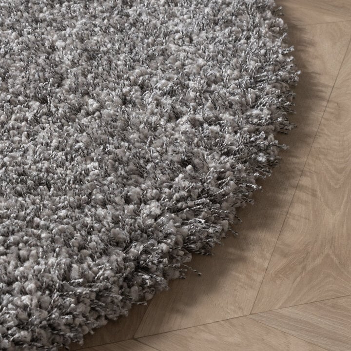 Runder Wohnzimmer Teppich - Yves Grau