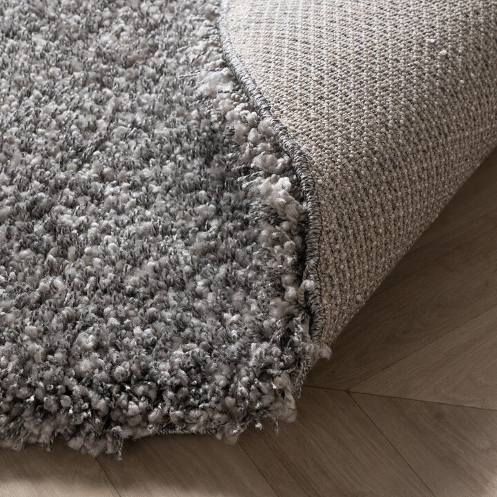 Runder Wohnzimmer Teppich - Yves Grau