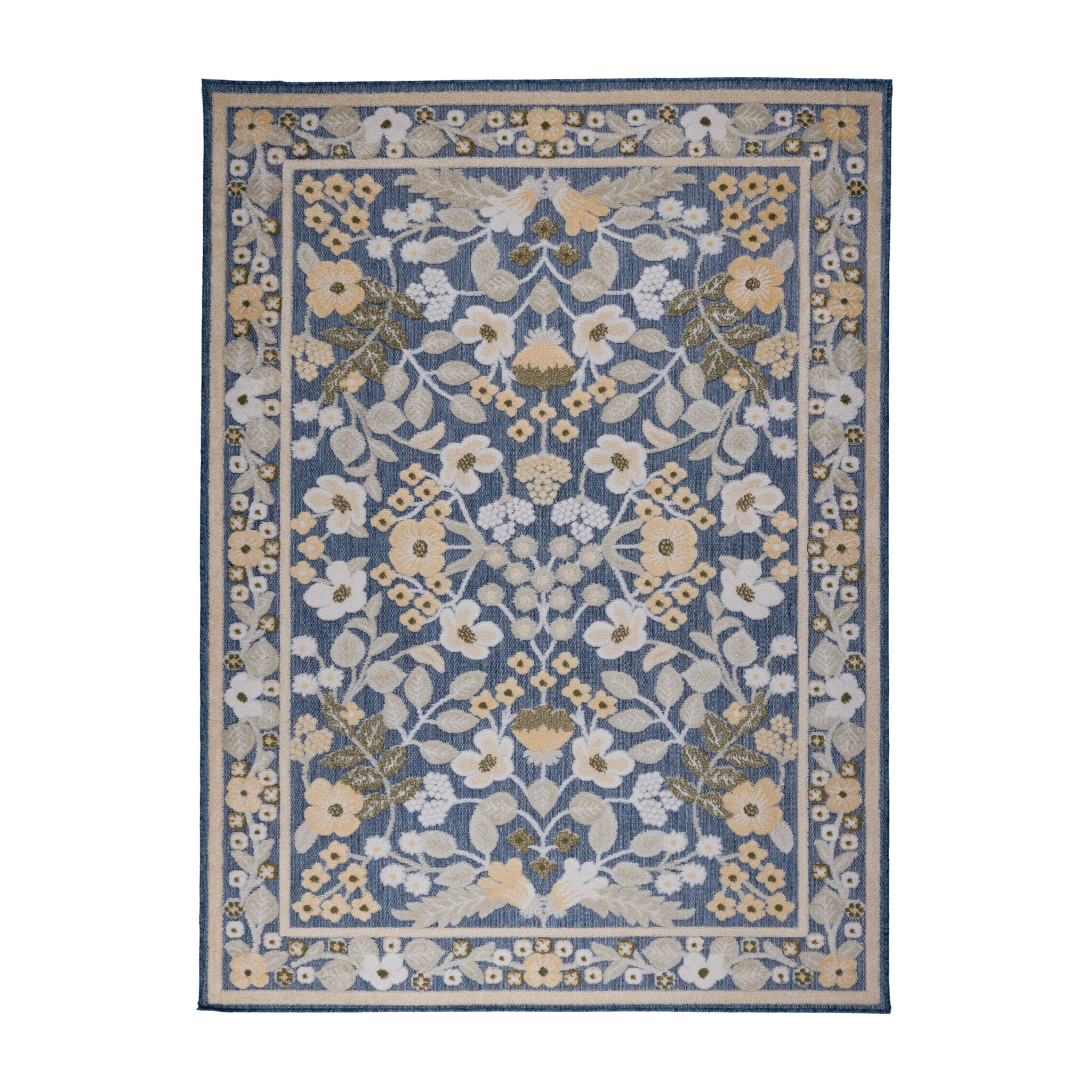 In - & Outdoorteppich - Bloom Oriental Blau - sfeer