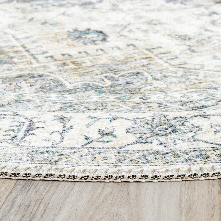 Teppich Vintage Rund - Lago Grau