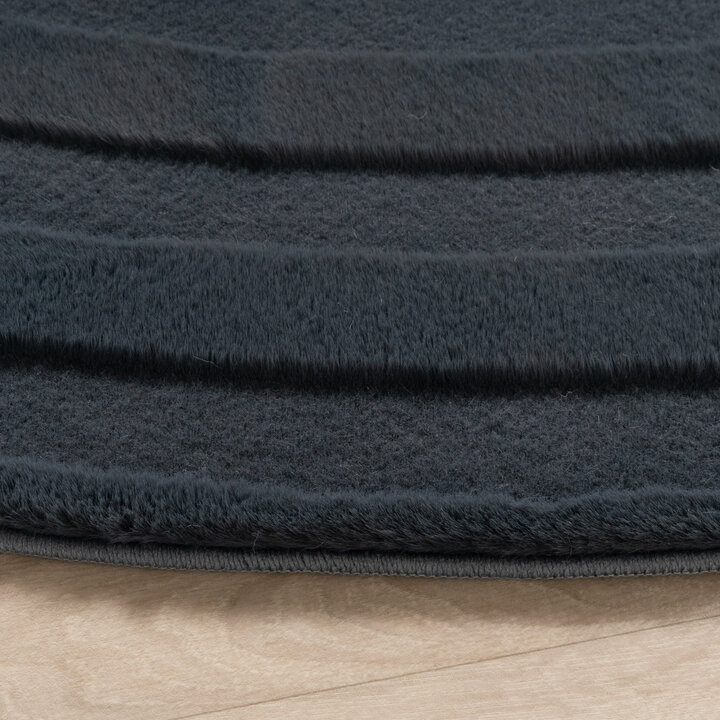 Teppich Organisch - Flowy Lines Anthrazit