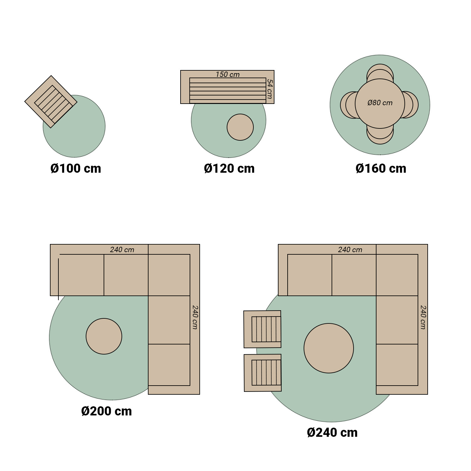 In- & Outdoor Teppich Rund - Florence Terracotta - sfeer