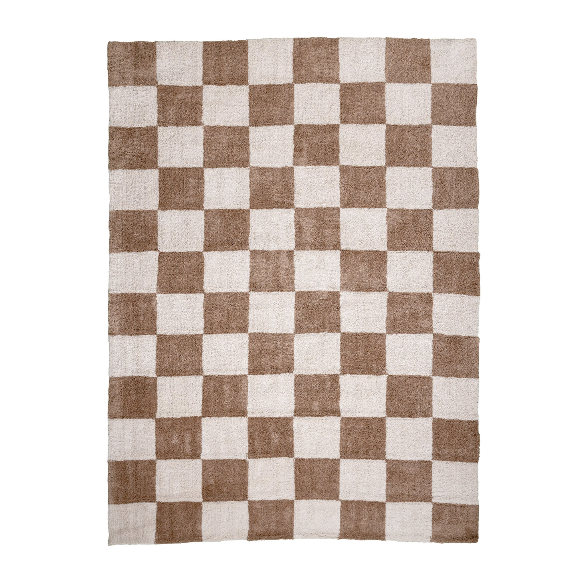 Teppich Kariert - Blox Beige Weiß - sfeer