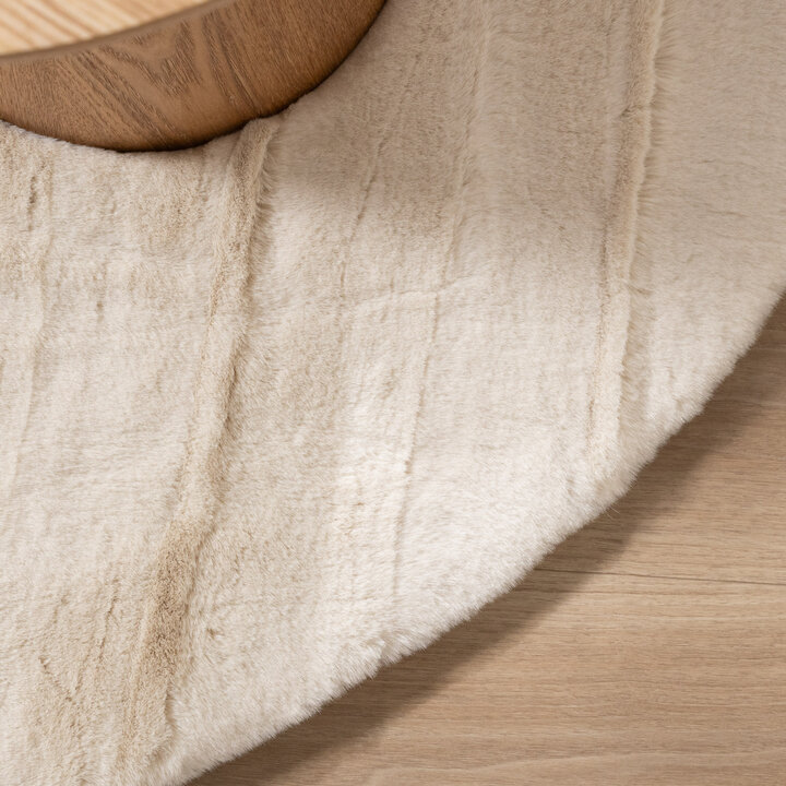 Hochflor Teppich Oval - Comfy Supreme Creme