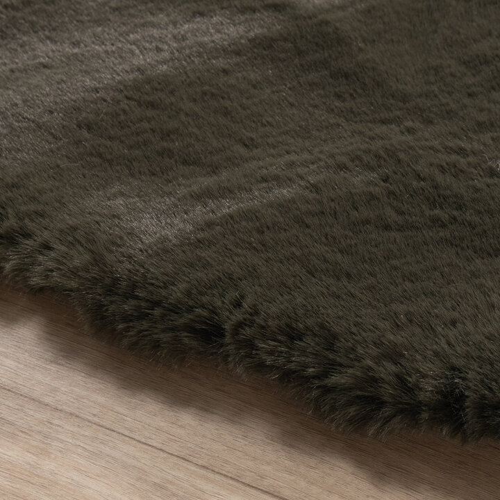 Hochflor Teppich Rund - Comfy Supreme Grün