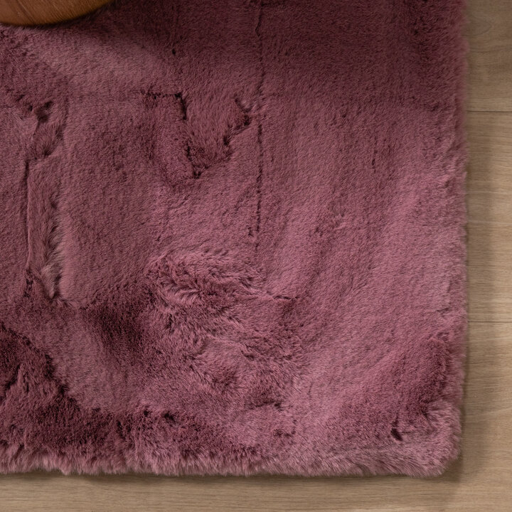 Hochflor Teppich - Comfy Supreme Dunkelrosa