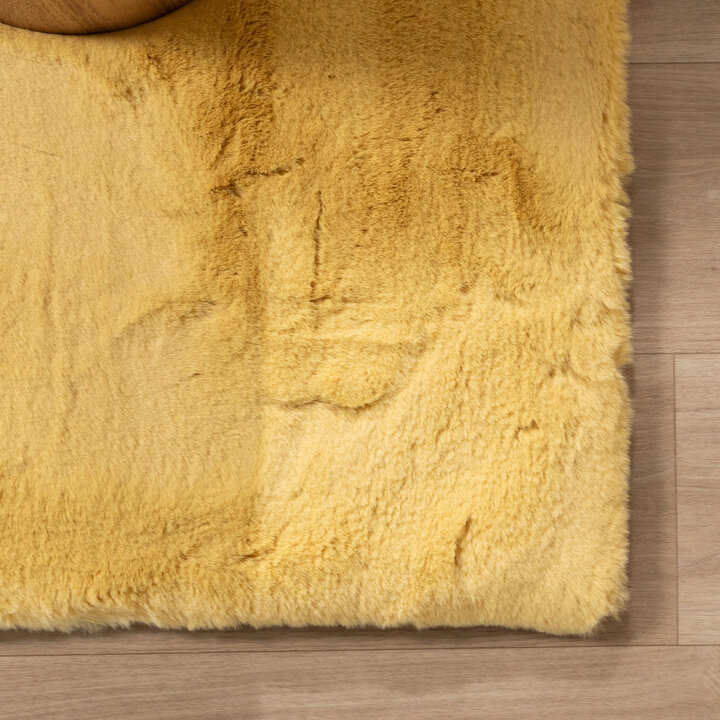 Hochflor Teppich - Comfy Supreme Gelb