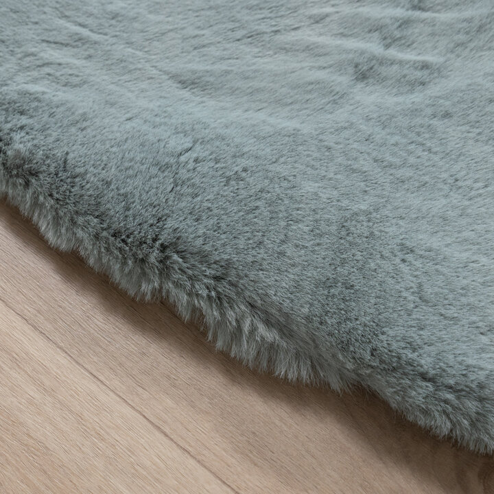 Hochflor Teppich Rund - Comfy Supreme Türkis