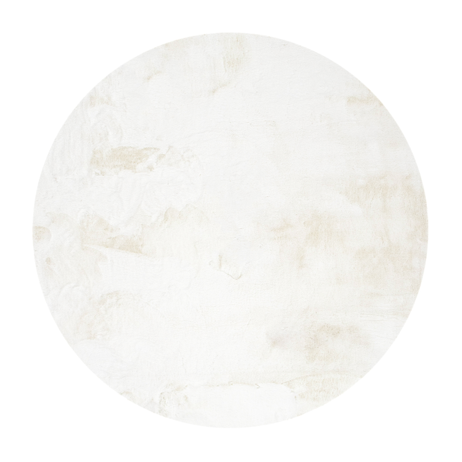 Hochflor Teppich Rund - Comfy Supreme Weiß - sfeer