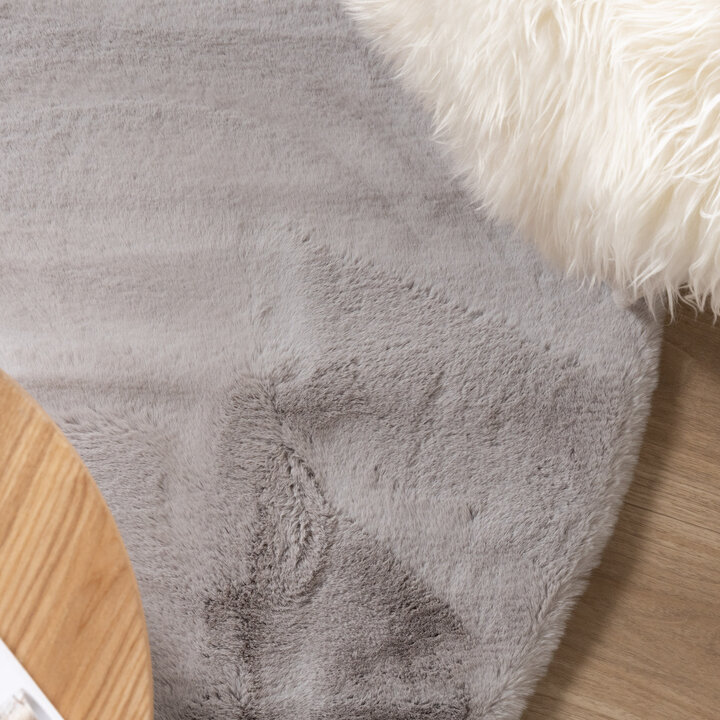 Hochflor Teppich Rund - Comfy Supreme Grau