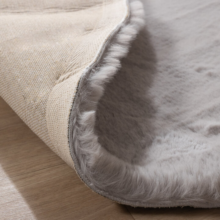 Hochflor Teppich Rund - Comfy Supreme Grau