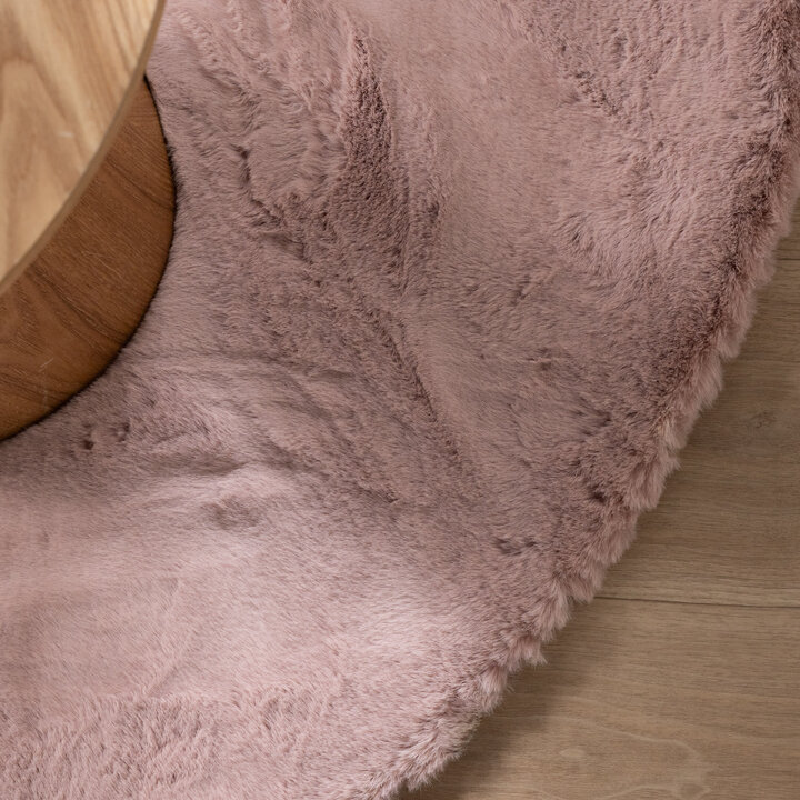 Hochflor Teppich Rund - Comfy Supreme Rosa