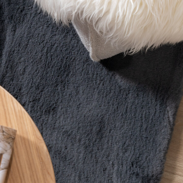 Hochflor Teppich - Comfy Supreme Anthrazit