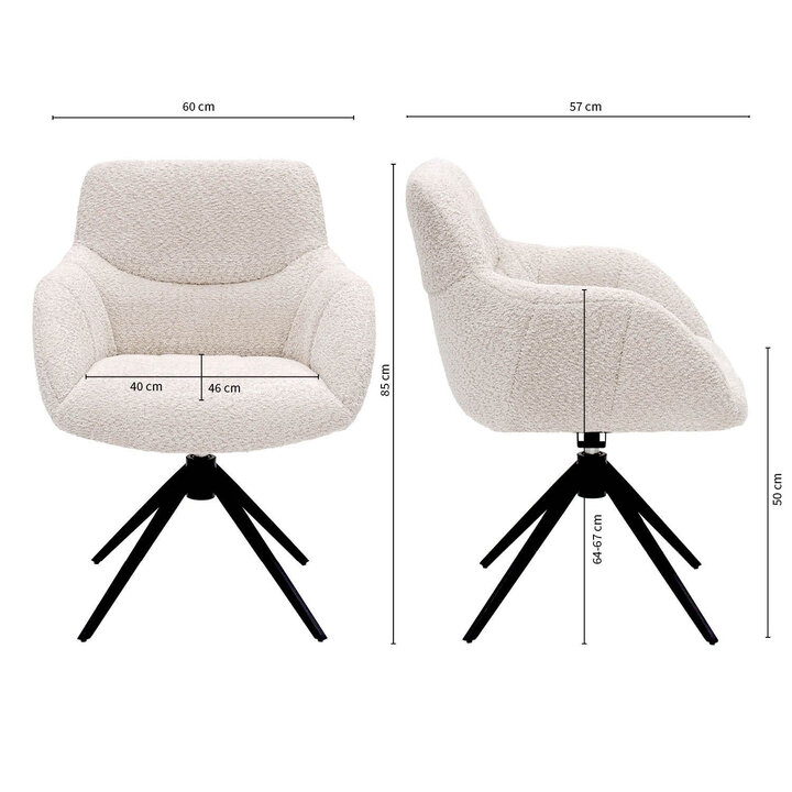 Drehstuhl - Fer Creme