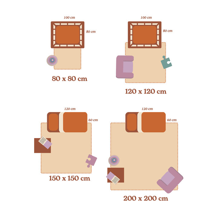 Spielmatte Baby Quadratisch - Jip Taupe