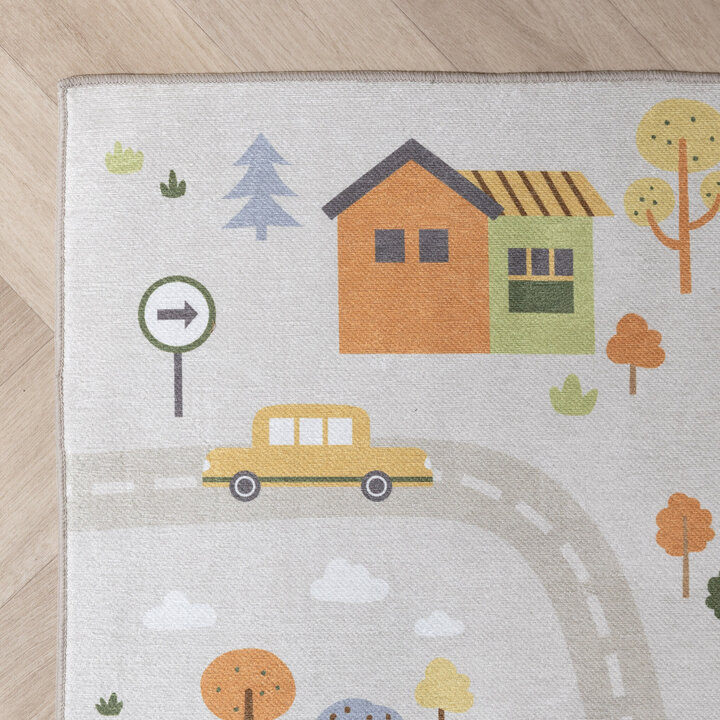 Auto Spielteppich - Rocky Ride Grau