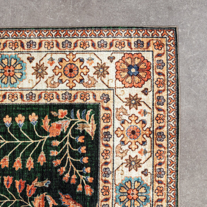 Vintage Gartenteppich - Santo Flora Dunkelgrün