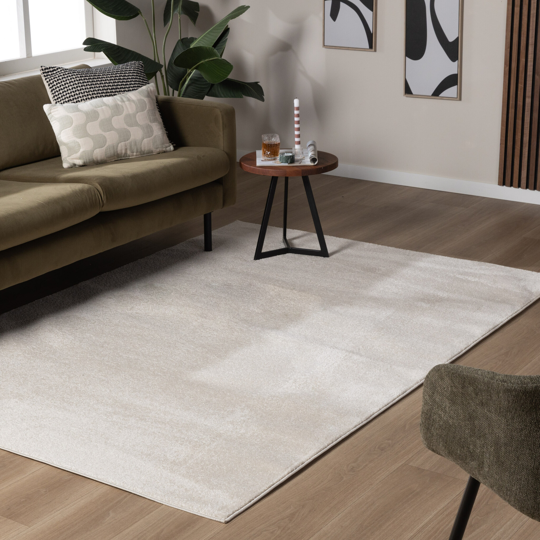 Kurzflor Teppich - Essenza Creme