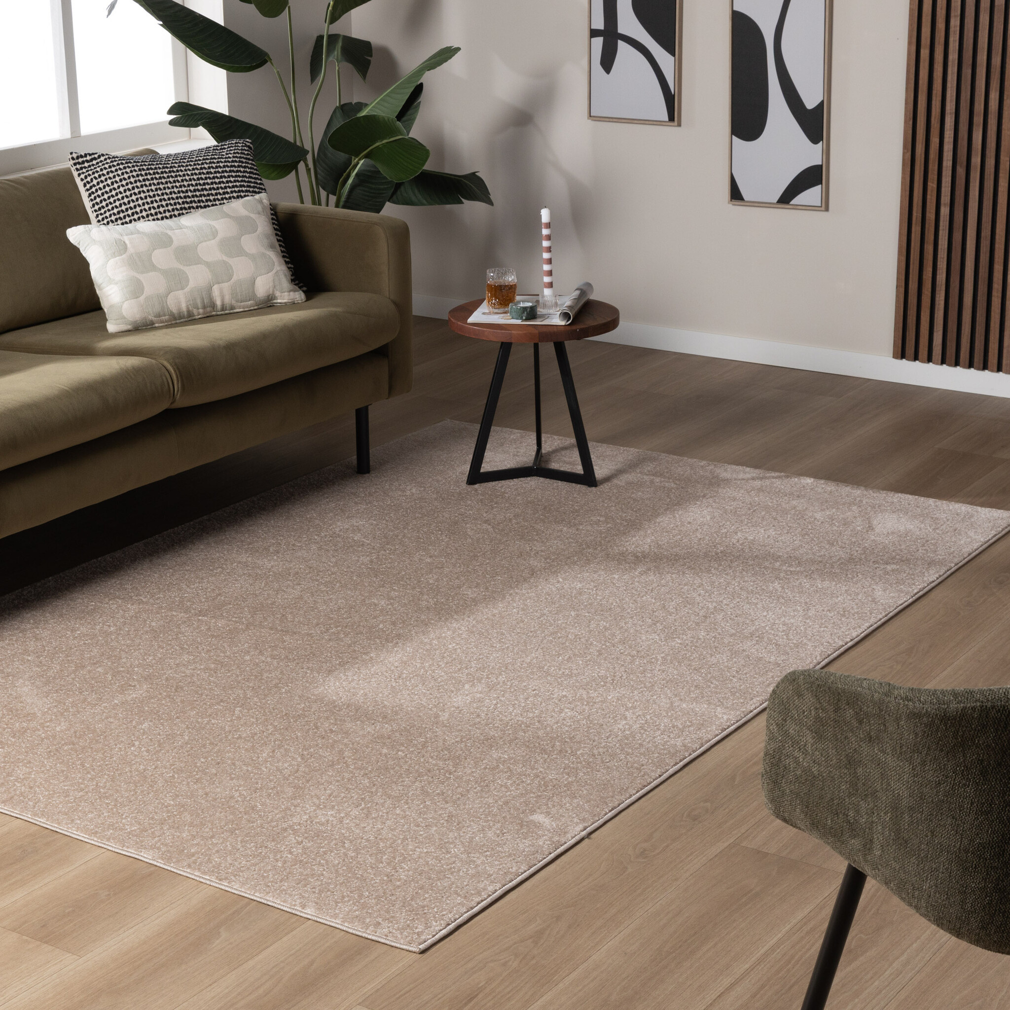 Kurzflor Teppich - Essenza Greige