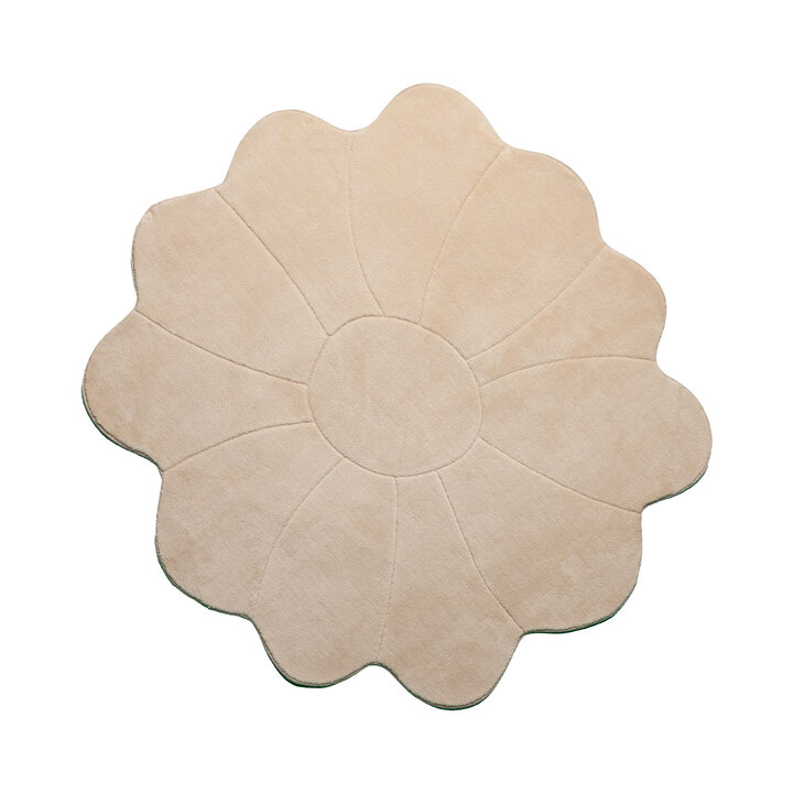 Kinderteppich Rund - Coco Blume Beige