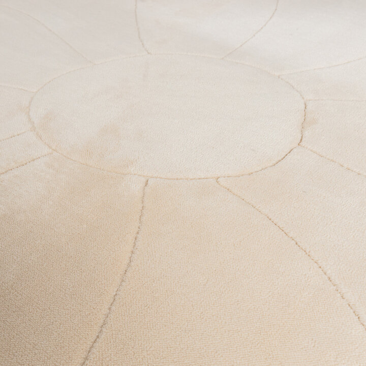 Kinderteppich Rund - Coco Blume Beige