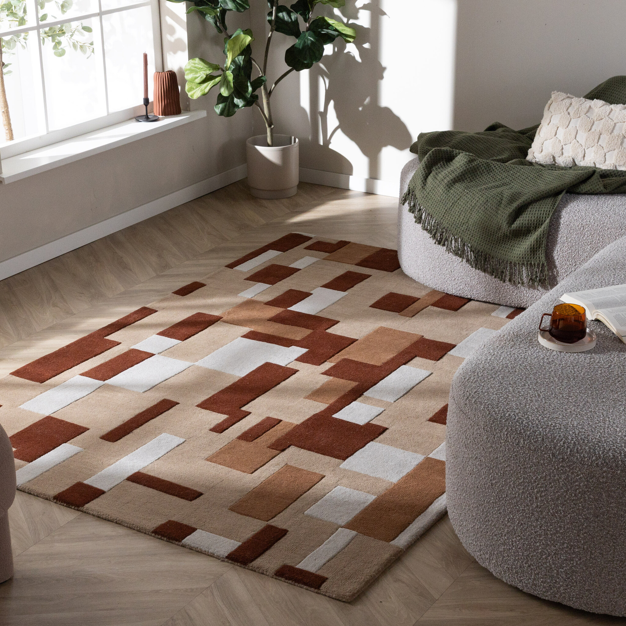Abstrakt Teppich - Vienna Geo Terra 200x290cm - FRAAI | Home&Living