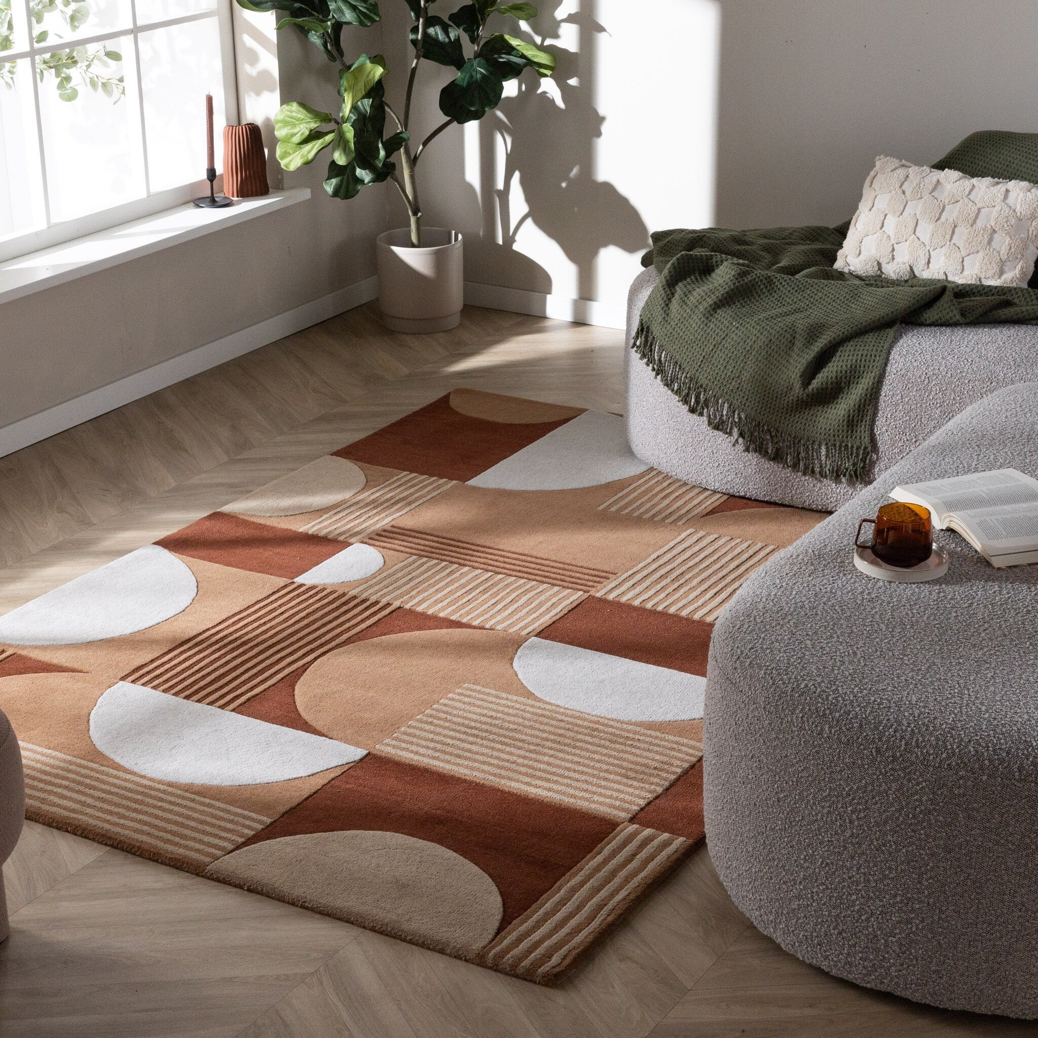 Abstrakt Teppich - Vienna Shapes Terra 160x230cm - FRAAI | Home&Living