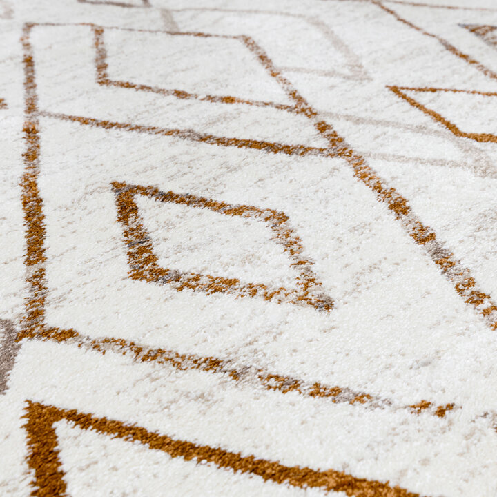 Hochflor Teppich - Blend Diamond Creme Bunt