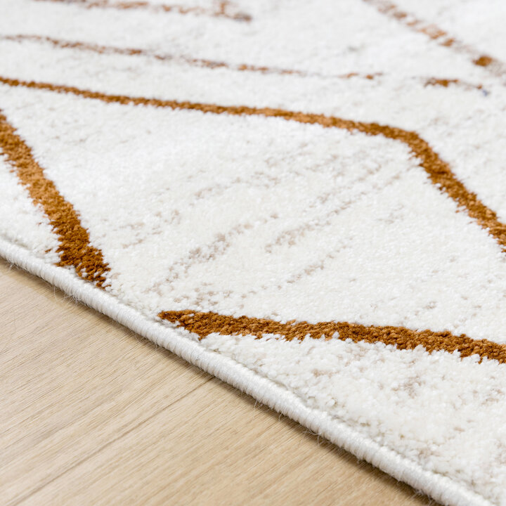 Hochflor Teppich - Blend Diamond Creme Bunt