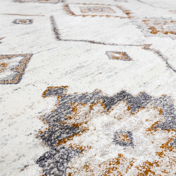 Hochflor Teppich - Blend Aztec Creme Bunt