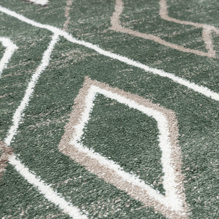 Berberteppich Rund - Blend Diamond Grün