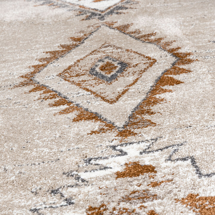 Berberteppich Rund - Blend Aztec Beige